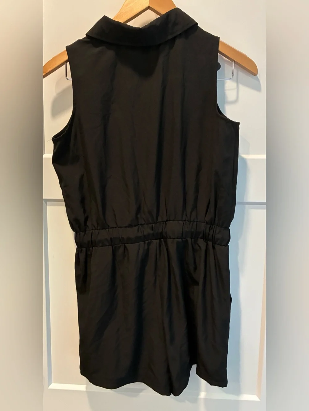 Justice pac-man Black Sleeveless Zip Front Romper with Yellow Accents girls xL
